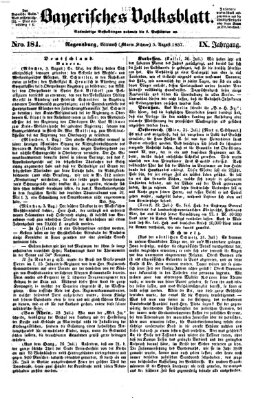 Bayerisches Volksblatt (Regensburger Morgenblatt) Mittwoch 5. August 1857