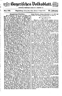 Bayerisches Volksblatt (Regensburger Morgenblatt) Freitag 7. August 1857