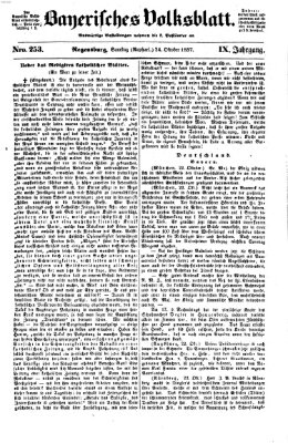 Bayerisches Volksblatt (Regensburger Morgenblatt) Samstag 24. Oktober 1857