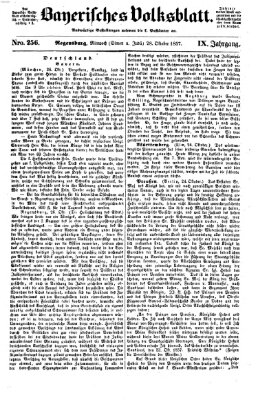 Bayerisches Volksblatt (Regensburger Morgenblatt) Mittwoch 28. Oktober 1857