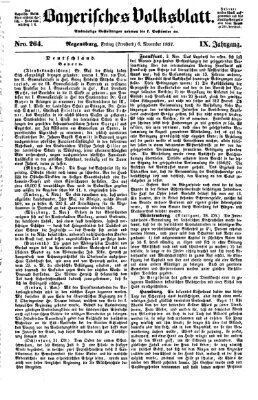 Bayerisches Volksblatt (Regensburger Morgenblatt) Freitag 6. November 1857