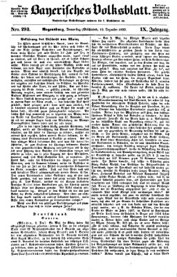 Bayerisches Volksblatt (Regensburger Morgenblatt) Donnerstag 10. Dezember 1857