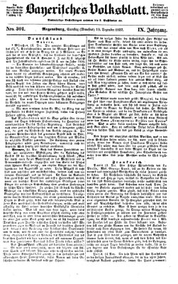 Bayerisches Volksblatt (Regensburger Morgenblatt) Samstag 19. Dezember 1857