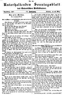 Bayerisches Volksblatt (Regensburger Morgenblatt) Sonntag 29. März 1857