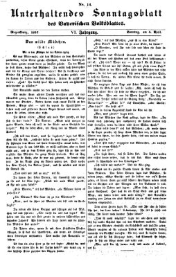 Bayerisches Volksblatt (Regensburger Morgenblatt) Sonntag 5. April 1857