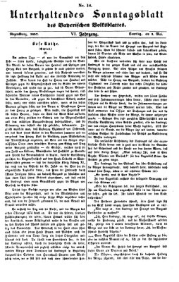 Bayerisches Volksblatt (Regensburger Morgenblatt) Sonntag 3. Mai 1857