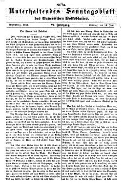 Bayerisches Volksblatt (Regensburger Morgenblatt) Sonntag 14. Juni 1857