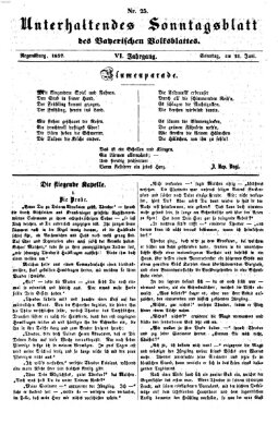 Bayerisches Volksblatt (Regensburger Morgenblatt) Sonntag 21. Juni 1857