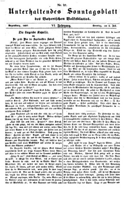 Bayerisches Volksblatt (Regensburger Morgenblatt) Sonntag 5. Juli 1857