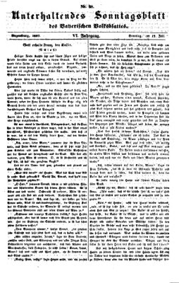 Bayerisches Volksblatt (Regensburger Morgenblatt) Sonntag 12. Juli 1857