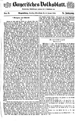 Bayerisches Volksblatt (Regensburger Morgenblatt) Samstag 9. Januar 1858