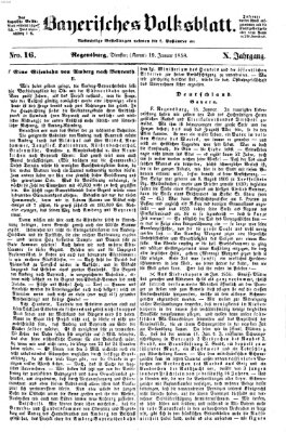 Bayerisches Volksblatt (Regensburger Morgenblatt) Dienstag 19. Januar 1858