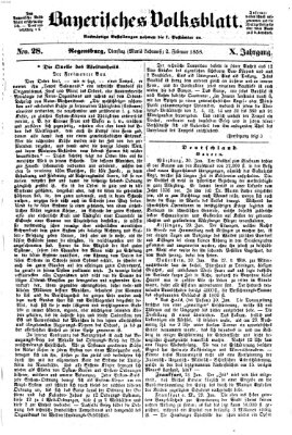 Bayerisches Volksblatt (Regensburger Morgenblatt) Dienstag 2. Februar 1858