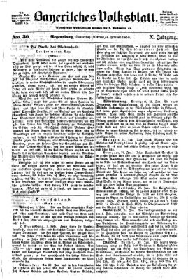 Bayerisches Volksblatt (Regensburger Morgenblatt) Donnerstag 4. Februar 1858