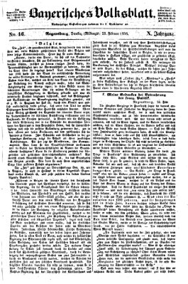 Bayerisches Volksblatt (Regensburger Morgenblatt) Dienstag 23. Februar 1858