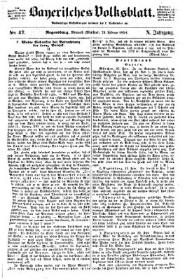 Bayerisches Volksblatt (Regensburger Morgenblatt) Mittwoch 24. Februar 1858