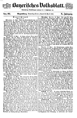 Bayerisches Volksblatt (Regensburger Morgenblatt) Donnerstag 22. April 1858