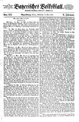 Bayerisches Volksblatt (Regensburger Morgenblatt) Montag 17. Mai 1858