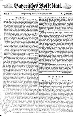 Bayerisches Volksblatt (Regensburger Morgenblatt) Dienstag 22. Juni 1858