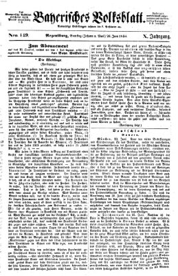 Bayerisches Volksblatt (Regensburger Morgenblatt) Samstag 26. Juni 1858