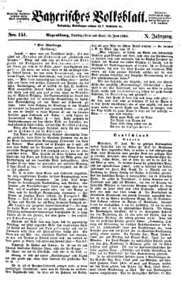 Bayerisches Volksblatt (Regensburger Morgenblatt) Dienstag 29. Juni 1858