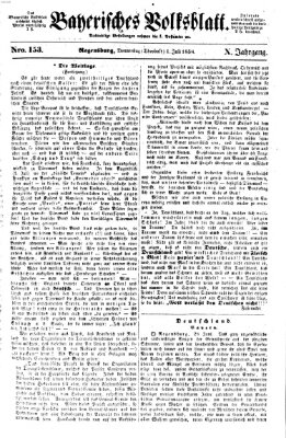 Bayerisches Volksblatt (Regensburger Morgenblatt) Donnerstag 1. Juli 1858