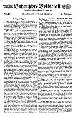 Bayerisches Volksblatt (Regensburger Morgenblatt) Montag 5. Juli 1858