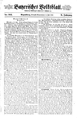 Bayerisches Volksblatt (Regensburger Morgenblatt) Mittwoch 14. Juli 1858