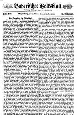 Bayerisches Volksblatt (Regensburger Morgenblatt) Freitag 30. Juli 1858