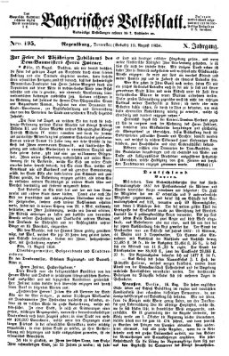 Bayerisches Volksblatt (Regensburger Morgenblatt) Donnerstag 19. August 1858