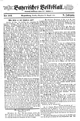 Bayerisches Volksblatt (Regensburger Morgenblatt) Samstag 28. August 1858