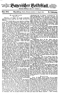 Bayerisches Volksblatt (Regensburger Morgenblatt) Dienstag 31. August 1858