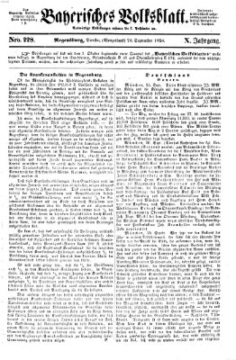 Bayerisches Volksblatt (Regensburger Morgenblatt) Dienstag 28. September 1858