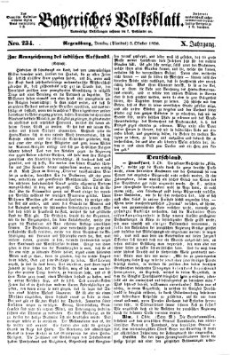 Bayerisches Volksblatt (Regensburger Morgenblatt) Dienstag 5. Oktober 1858