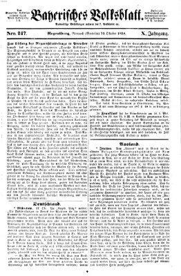 Bayerisches Volksblatt (Regensburger Morgenblatt) Mittwoch 20. Oktober 1858