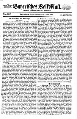 Bayerisches Volksblatt (Regensburger Morgenblatt) Dienstag 26. Oktober 1858