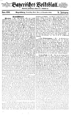 Bayerisches Volksblatt (Regensburger Morgenblatt) Donnerstag 4. November 1858