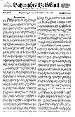 Bayerisches Volksblatt (Regensburger Morgenblatt) Sonntag 28. November 1858