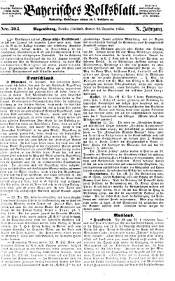 Bayerisches Volksblatt (Regensburger Morgenblatt) Dienstag 28. Dezember 1858