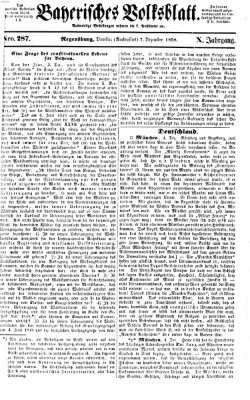 Bayerisches Volksblatt (Regensburger Morgenblatt) Dienstag 7. Dezember 1858