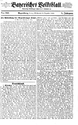 Bayerisches Volksblatt (Regensburger Morgenblatt) Freitag 10. Dezember 1858