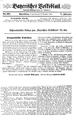 Bayerisches Volksblatt (Regensburger Morgenblatt) Freitag 17. Dezember 1858