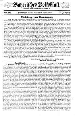 Bayerisches Volksblatt (Regensburger Morgenblatt) Sonntag 19. Dezember 1858