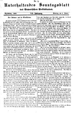 Bayerisches Volksblatt (Regensburger Morgenblatt) Sonntag 3. Januar 1858