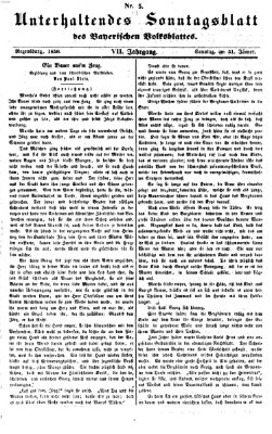 Bayerisches Volksblatt (Regensburger Morgenblatt) Sonntag 31. Januar 1858