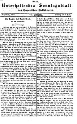 Bayerisches Volksblatt (Regensburger Morgenblatt) Sonntag 7. März 1858