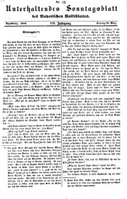 Bayerisches Volksblatt (Regensburger Morgenblatt) Sonntag 28. März 1858