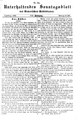 Bayerisches Volksblatt (Regensburger Morgenblatt) Sonntag 13. Juni 1858