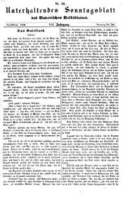 Bayerisches Volksblatt (Regensburger Morgenblatt) Sonntag 25. Juli 1858