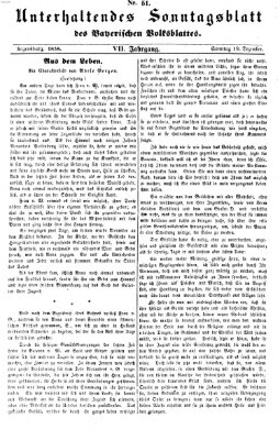 Bayerisches Volksblatt (Regensburger Morgenblatt) Sonntag 19. Dezember 1858